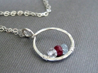 custom family birthstone necklace