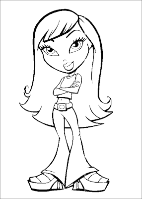 Bratz Coloring Pages on Bratz Coloring Page Bratz Pom Pom Girls Coloring Page Bratz On