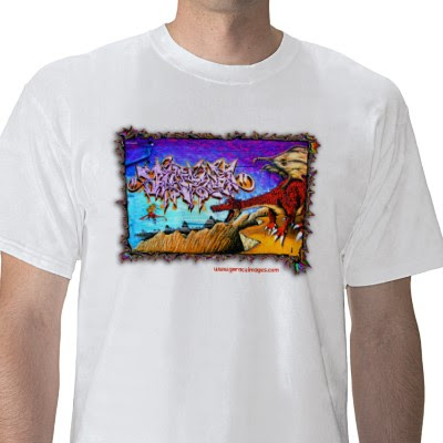 Wild 3D Graffiti Alphabet On A T-Shirt Wild 3D Graffiti Alphabet On A T-Shirt