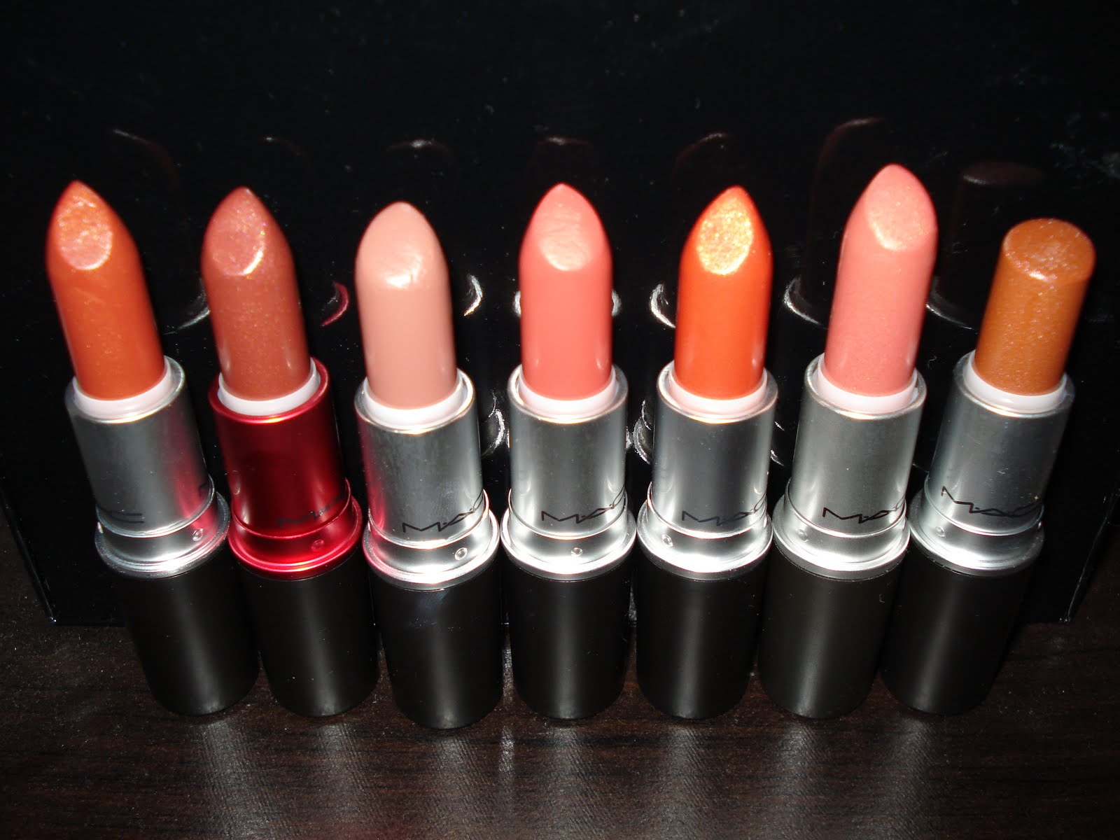 MAC's Lustre Lipsticks.