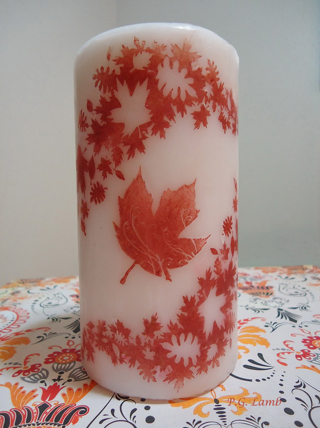 Peachy Paper Crafts Fall Candle for My Sheri Crafts