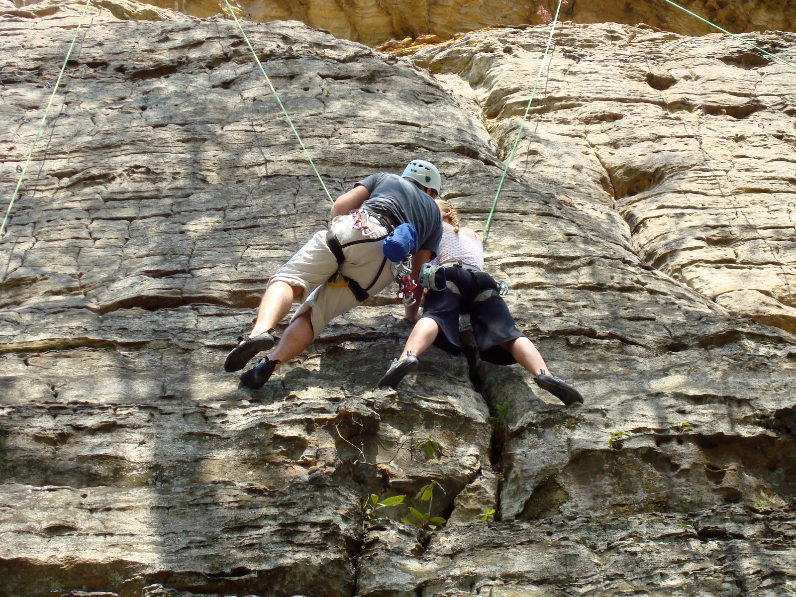 Rock Climbing Teamwork