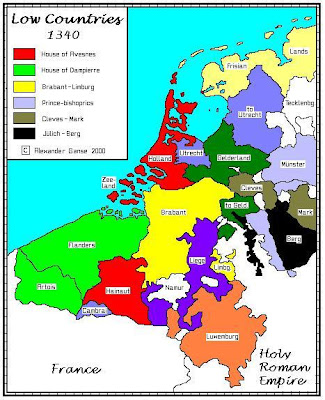 Milenioscopio: Mapa de los Países Bajos en 1340.