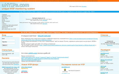главная страница монитора uHYIPs.com монитор uHYIPs.com