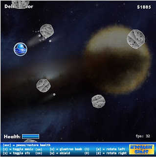 GlueFlo 3 destruye asteroides