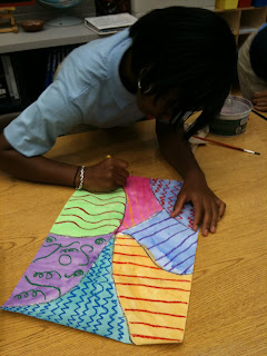 Visual Art at William Hall Academy 2008 - 2011: Line Types Art Project