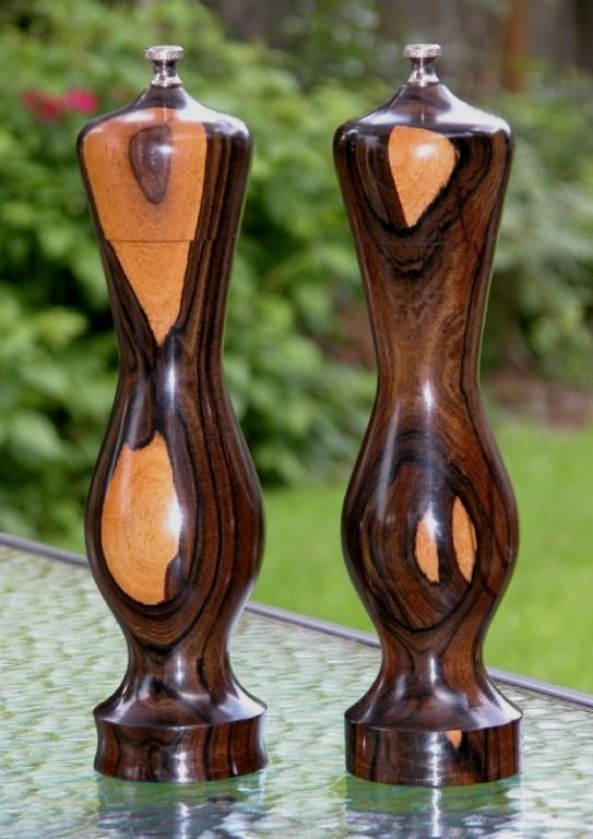 Tropical Exotic Hardwoods Exotic Wood Pepper mills by PepperPassion