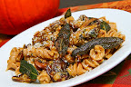 Pumpkin and Mushroom Pasta with Gorgonzola