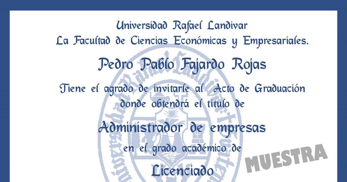 tarjetas de graduacion universidad