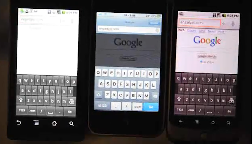 DROID vs iPhone 3GS vs Nexus