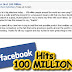 Facebook hits 100 Million!