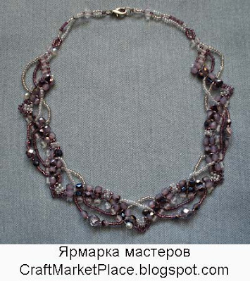 бисер, браслет, колье, Людмила Сироткина, украшения, украшения из бисера