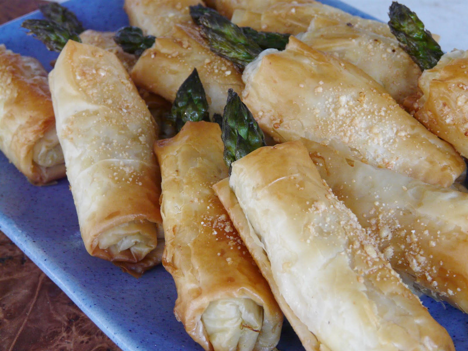 Thibeault's Table Phyllo Wrapped Asparagus Saturday Blog Showcase