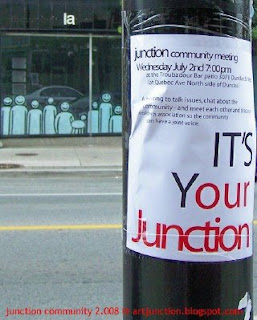 The West Toronto Junction Community Meeting 2008 Poster, photo by artjunction