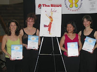 Nia Instructors Laura Comparey, Jane Markowitz, Elizabeth Mierzynski and Tessie Ostonal at the Health Living Expo 2006 Nia Instructors Laura Comparey, Jane Markowitz, Elizabeth Mierzynski and Tessie Ostonal at the Health Living Expo 2006