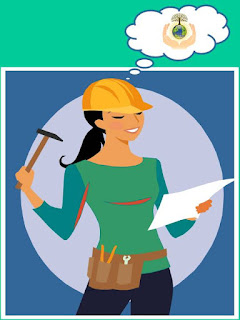 Collage: Women and Trades in the Green Economy: Striving to Be Green All Year Round!, by bizjunction.blogspot.com
