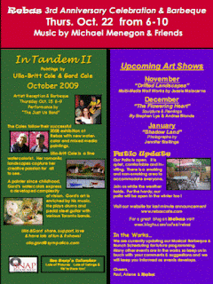 Poster: Rebas Café & Gallery Events & News October 2009 Poster: Rebas Café Gallery Events News ArtJunction October 2009