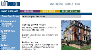 Screenshot: Doors Open Toronto: George Brown House, 2010