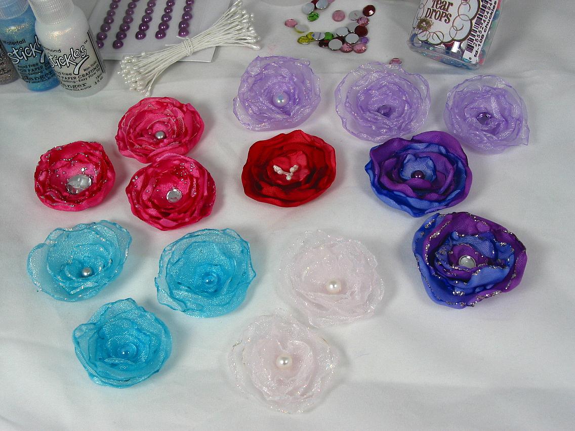 SASSY SCRAPPER Organza Flower Tutorial