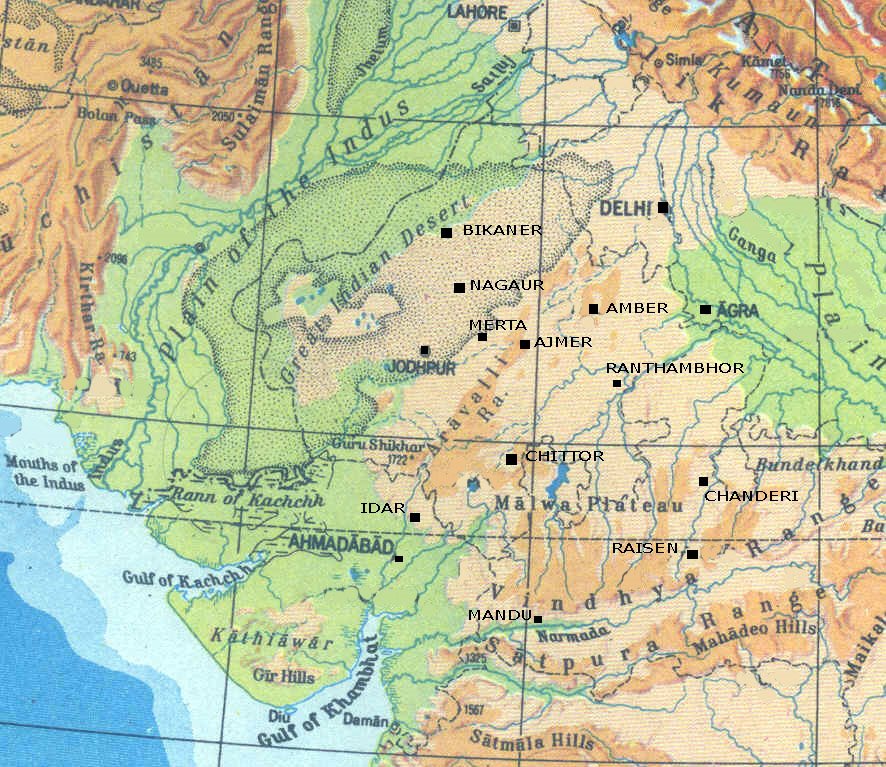 Mewar map under Maharanas