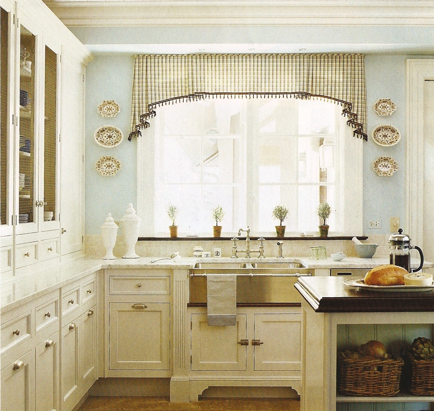 Kitchen design ideas white cabinets White Kitchen with Wood Countertop