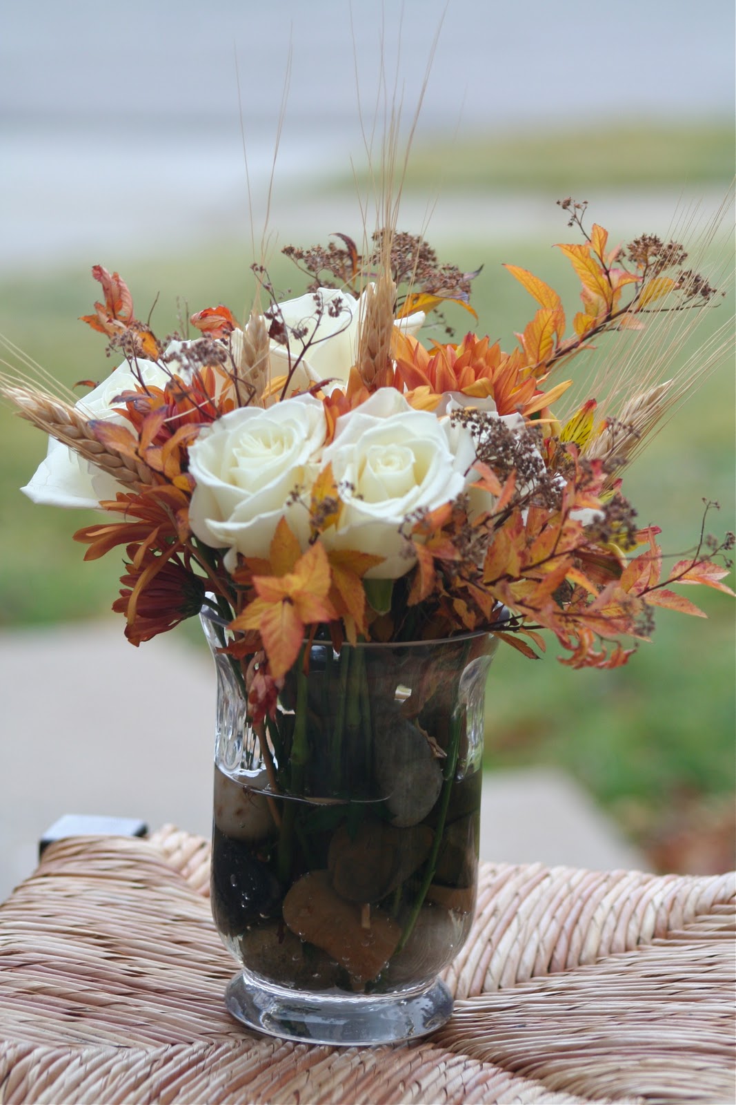 design dump fall flower arrangement on the cheap