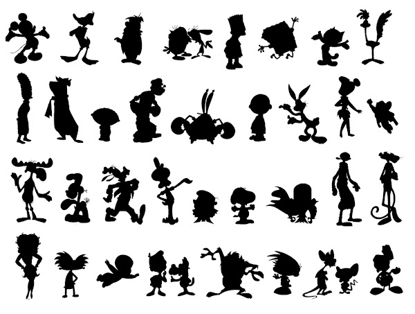 Silhouette Cartoon Characters