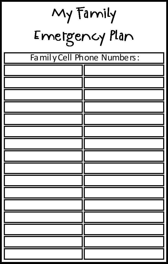 family emergency planning