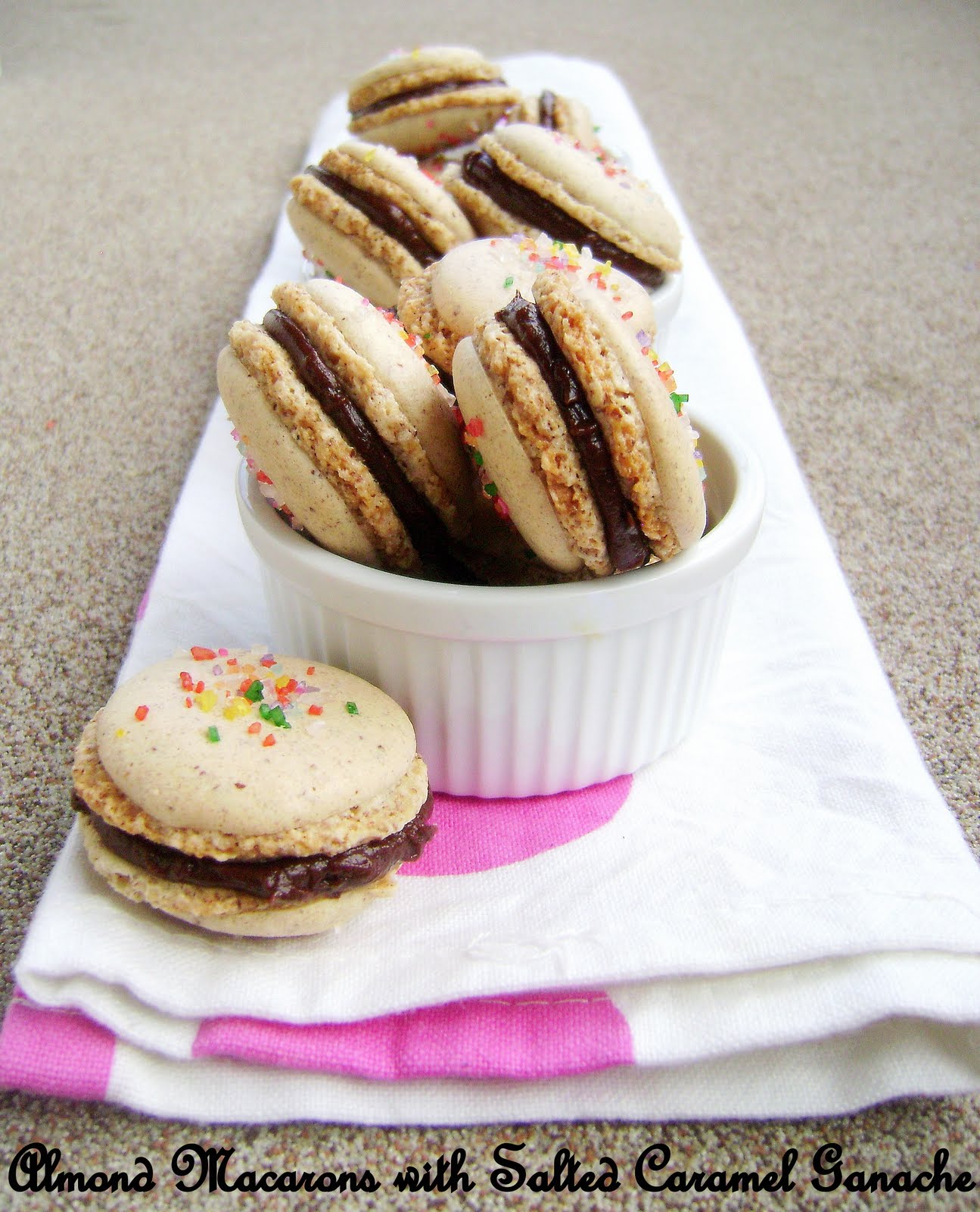 Ria's Collection ALMOND MACARONS with SALTED CARAMEL GANACHE 23