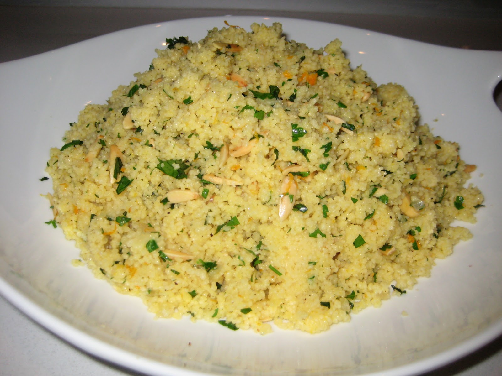 Lexi's Kitchen COUSCOUS WITH GINGER, ORANGE, ALMONDS AND HERBS