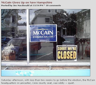 McCain campaign: Closed