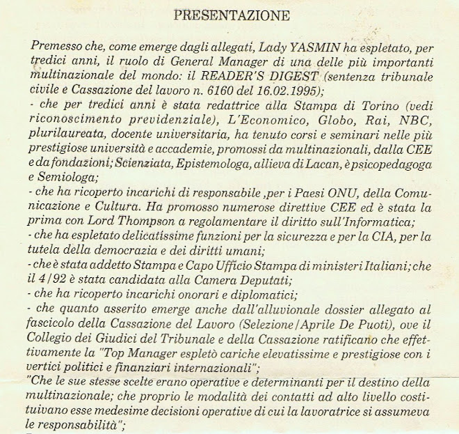 curriculum Principessa Yasmin von Hohenstaufen