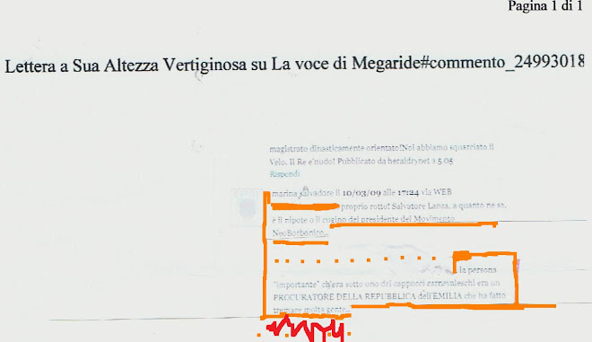 Marina afferma che sotto i cappucci rossi vi e' un Alto Magistrato