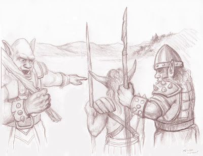 orcs fantasy art drawing