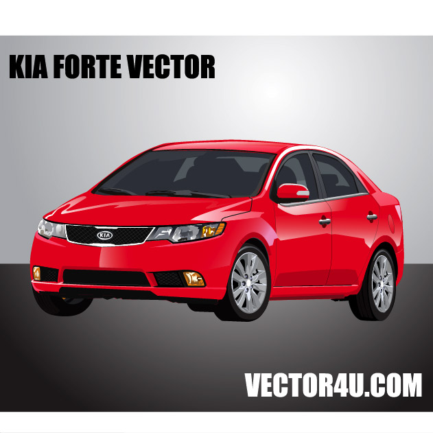 Vector Of the world Kia Forte car vector