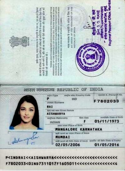 Aishwarya Passport