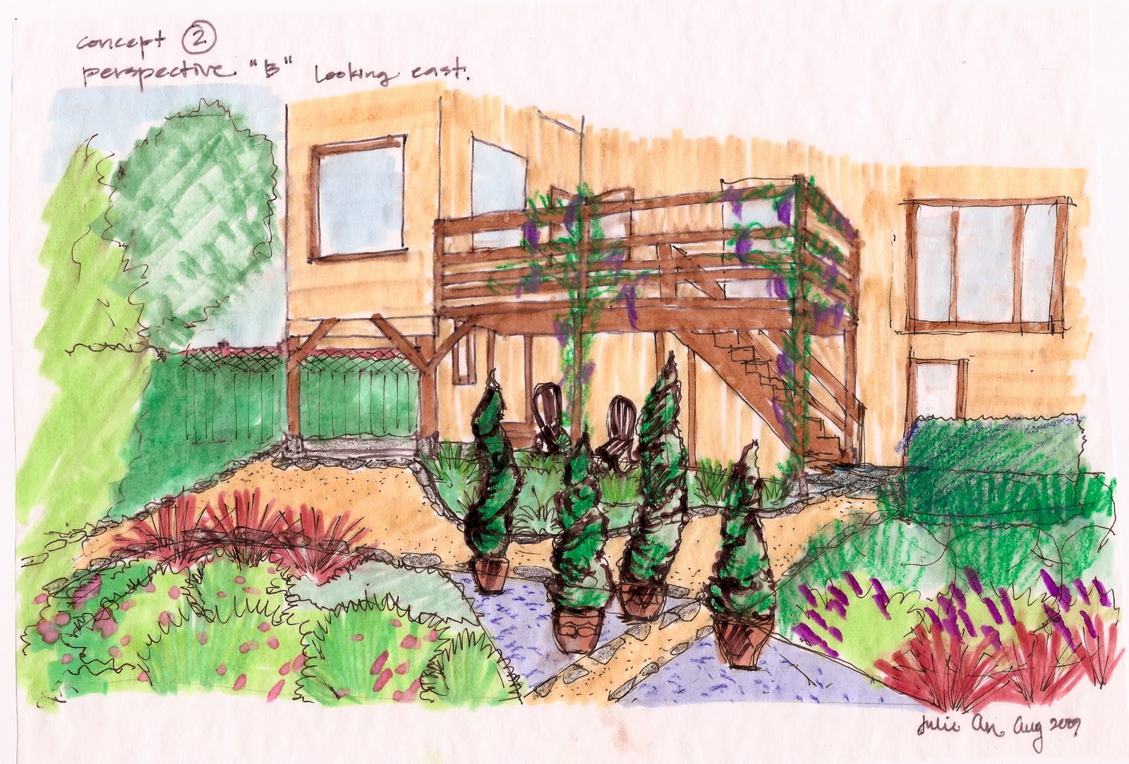 Julie's Landscape Studio Tudor Gardens Concept 2