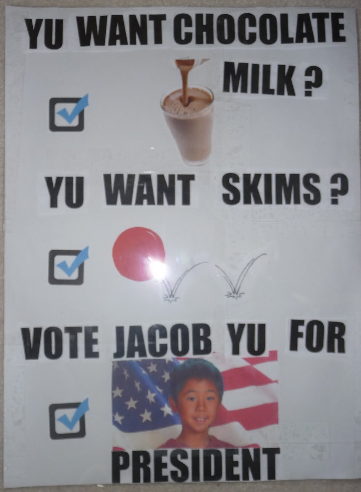 Spazzy Mommy: Jacob's Student Council President Campaign