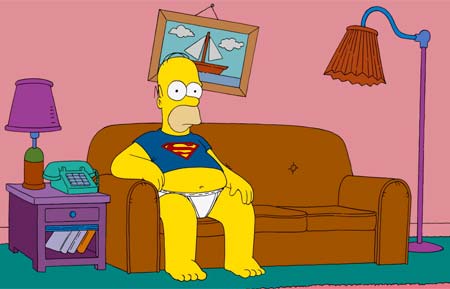 Homer Simpson; Sálvame Superman