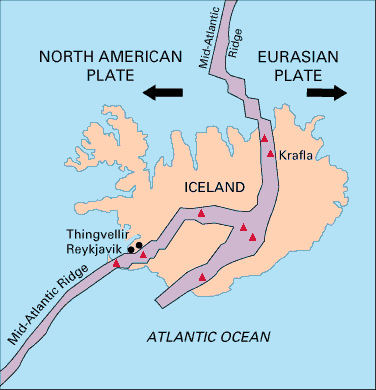iceland volcanoes map. ICELAND VOLCANO