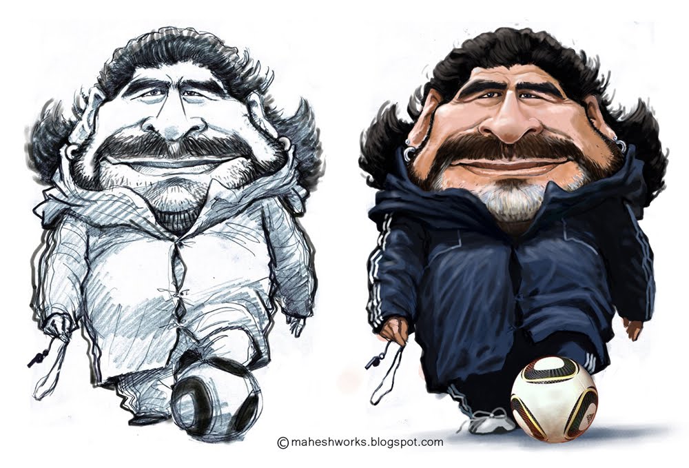 maradona 100 10x6 30+ Прикольных карикатур
