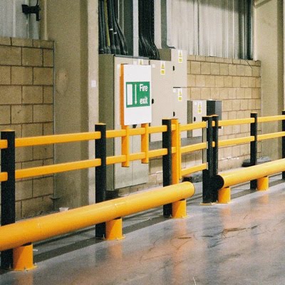 loading bay safety traffic and pedestrian segregation bay warehouse lights