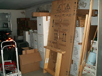 Kartons in der Garage