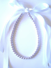 pReCiouS PuRpLe 8mm PeaRL & RiBBoN NecKLaCe