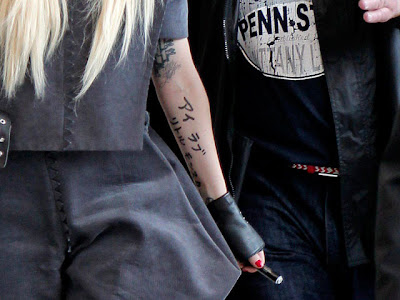 gaga lady gestures singer tattoo japanese