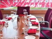 Corporate tables at Old Trafford, pricey now but very nice.