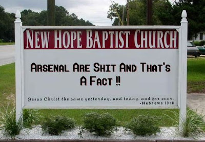 arsenal are shit church sign funny picture