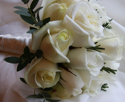 white rose bouquet bridal. Melanie#39;s wedding will be at