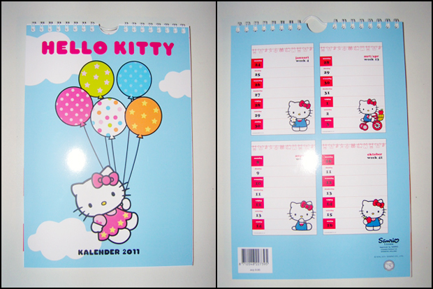 hello kitty january calendar 2011. a Hello Kitty calendar!