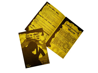 folder conjunto: Dia de alerta Contra o uso excessivo de Álcool Unesp